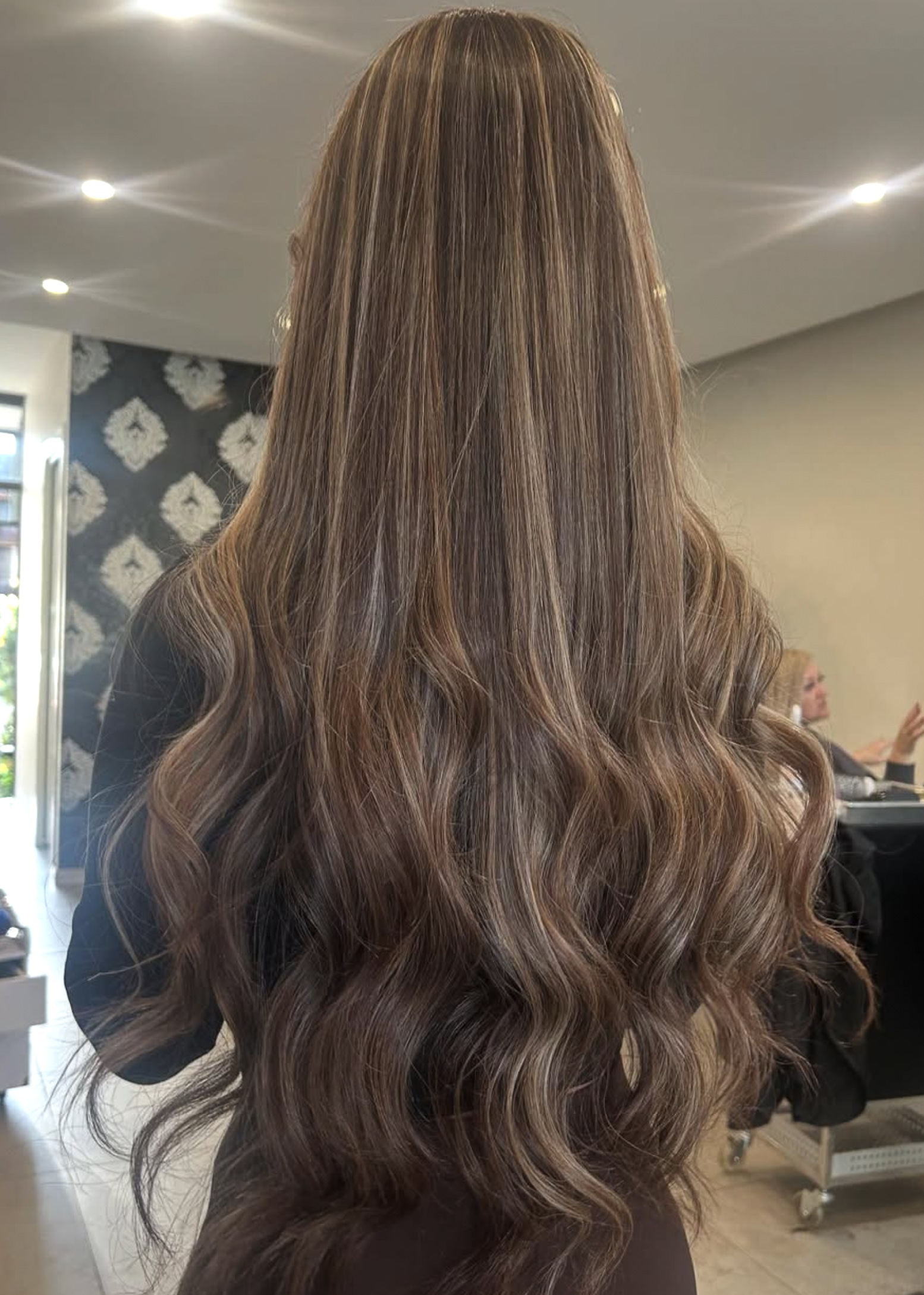 Smooth styled hair